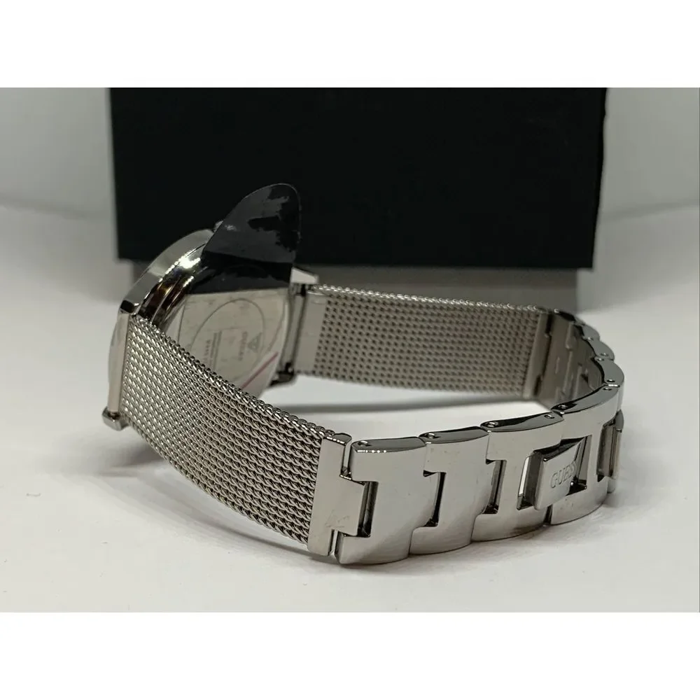 Guess U1197L3 Womens Silver Stainless Steel Analog Pink Dial Quartz Watch AEW108